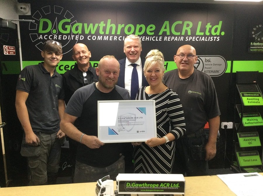 The first UK commercial vehicle body repairs certification from VBRA